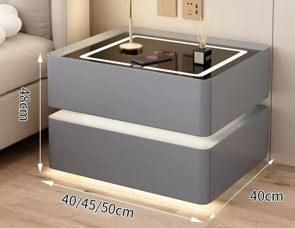 Modern Style Solid Wood Bedside Table