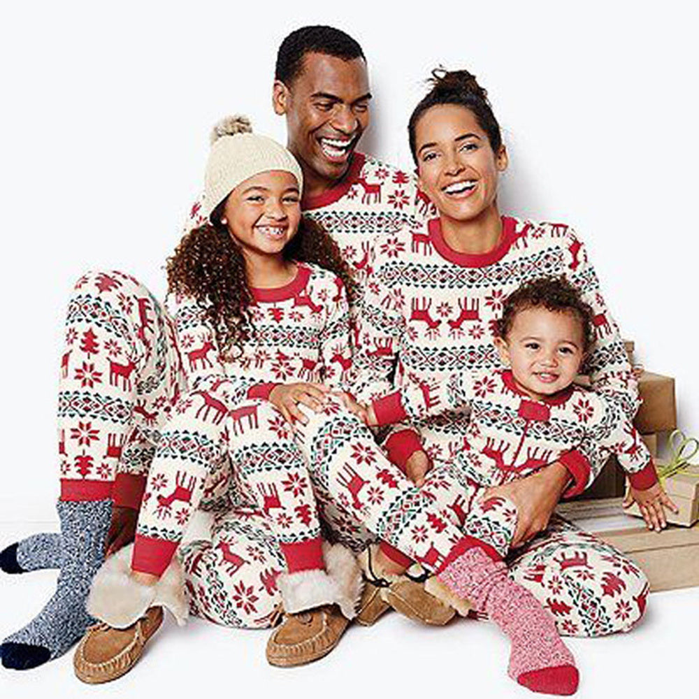 Christmas parent-child long sleeve pyjama