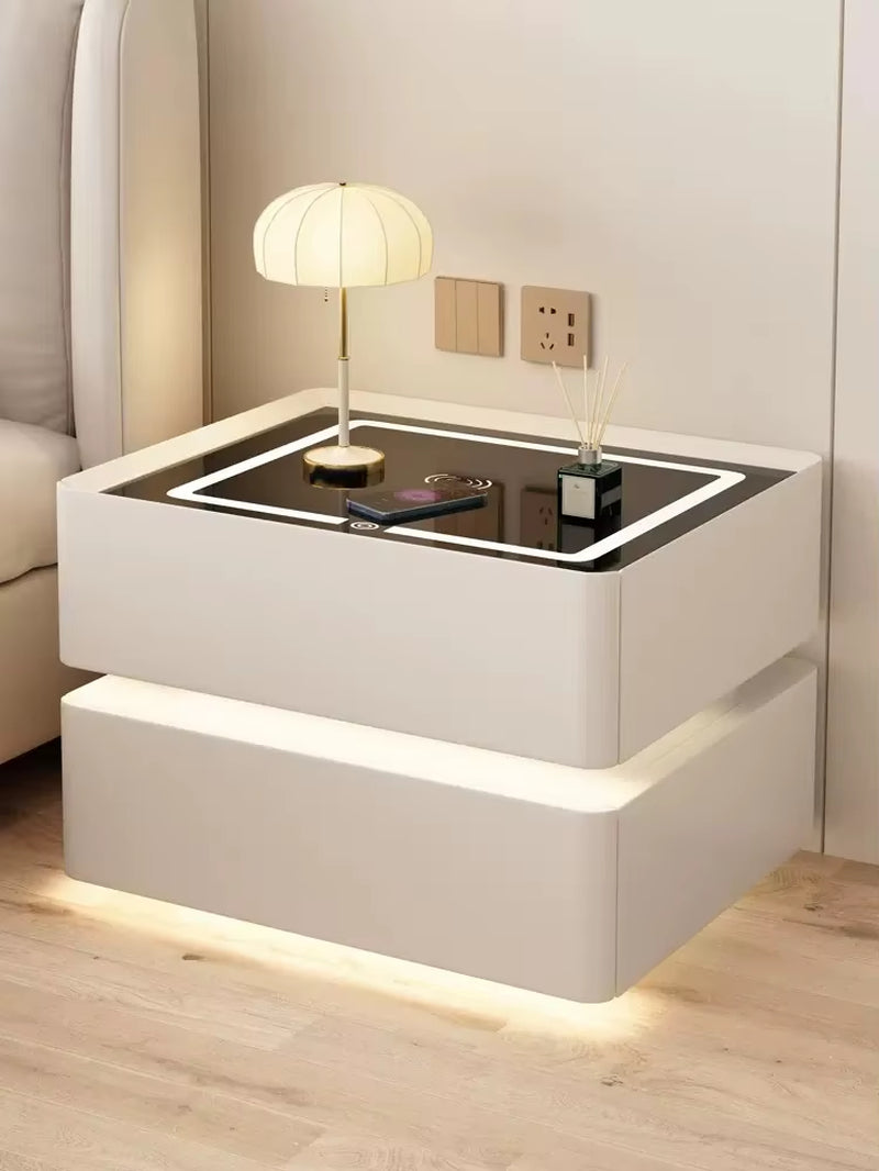 Modern Style Solid Wood Bedside Table