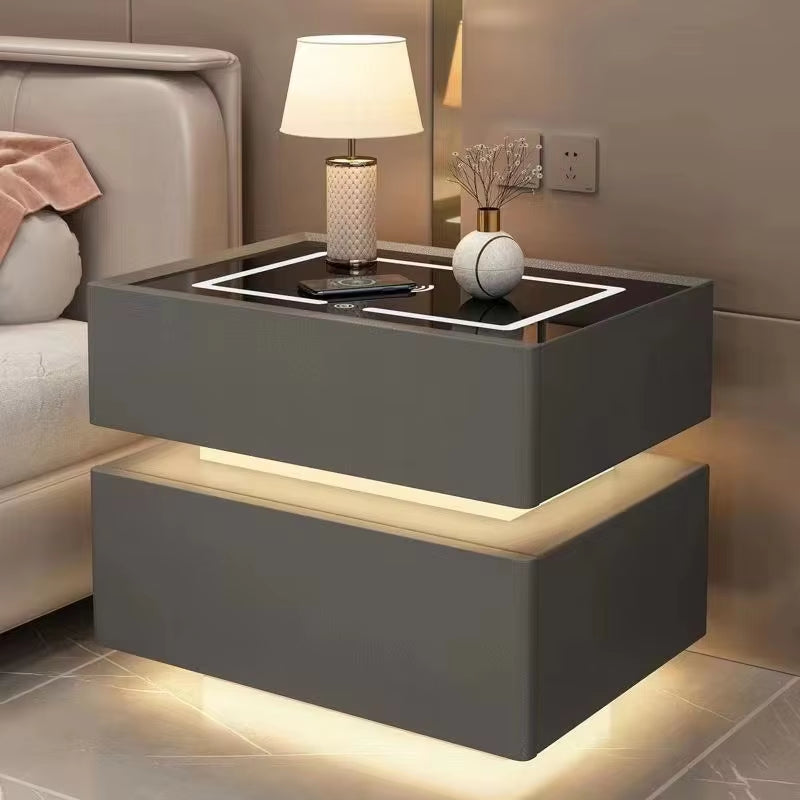 Modern Style Solid Wood Bedside Table
