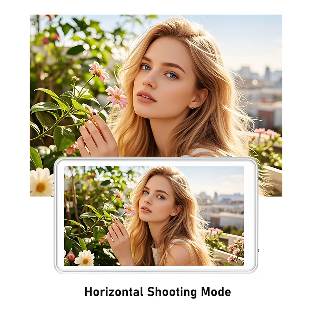 Magnetic Phone Vlog Selfie Monitor Screen Back Camera Monitor Phone Vlog Selfie Screen for Android Iphone Cellphone Accessory