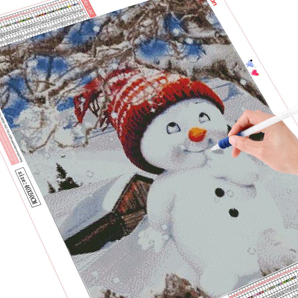Christmas Snowman Diamond Painting