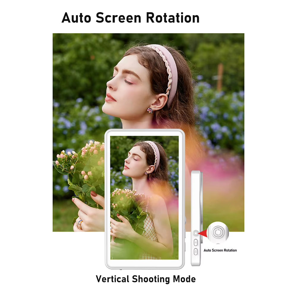 Magnetic Phone Vlog Selfie Monitor Screen Back Camera Monitor Phone Vlog Selfie Screen for Android Iphone Cellphone Accessory