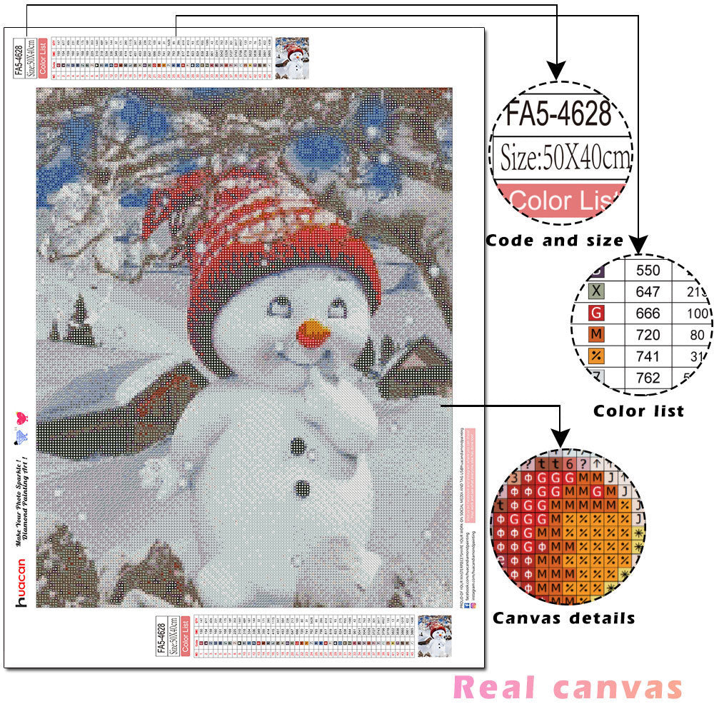 Christmas Snowman Diamond Painting