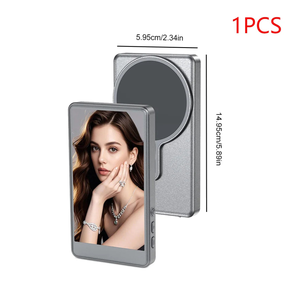 Magnetic Phone Vlog Selfie Monitor Screen Back Camera Monitor Phone Vlog Selfie Screen for Android Iphone Cellphone Accessory