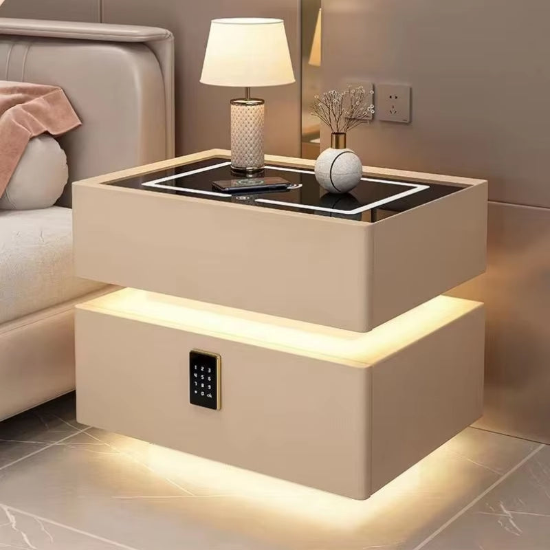 Modern Style Solid Wood Bedside Table