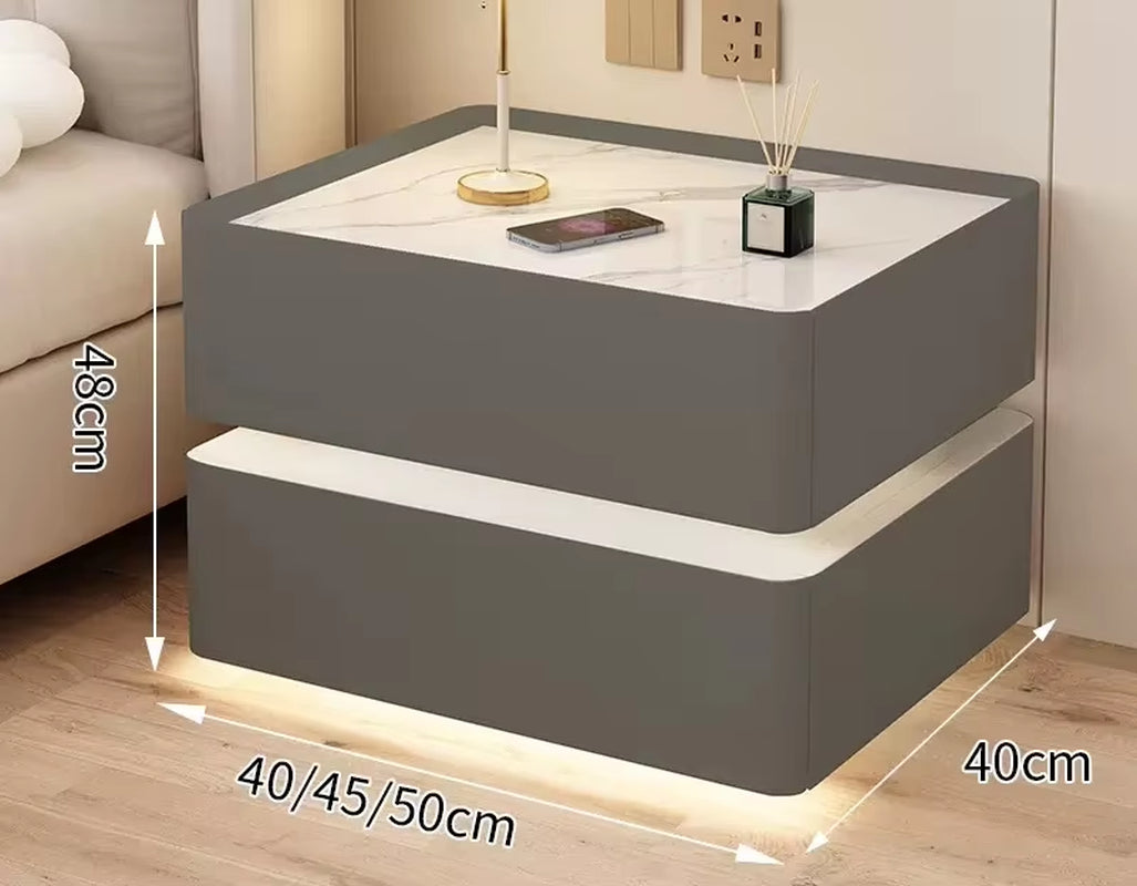 Modern Style Solid Wood Bedside Table