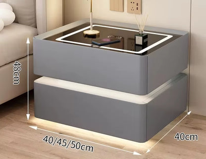 Modern Style Solid Wood Bedside Table 