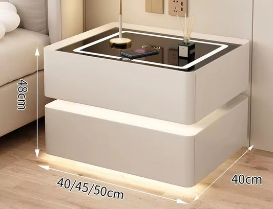 Modern Style Solid Wood Bedside Table 