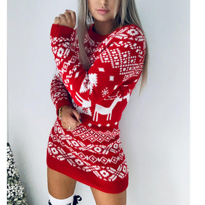 autumn and winter knit sweater dresses