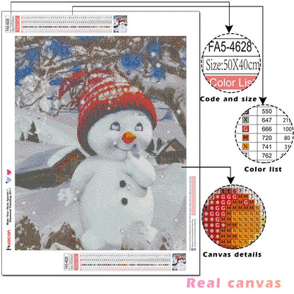 Christmas Snowman Diamond Painting
